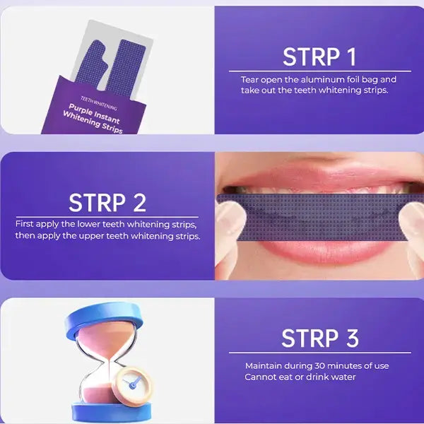 Purple Teeth Whitening Strips