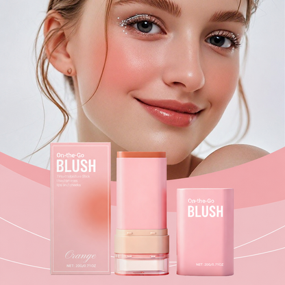 Orange 2-In-1 Blush Stick Has A Light Texture